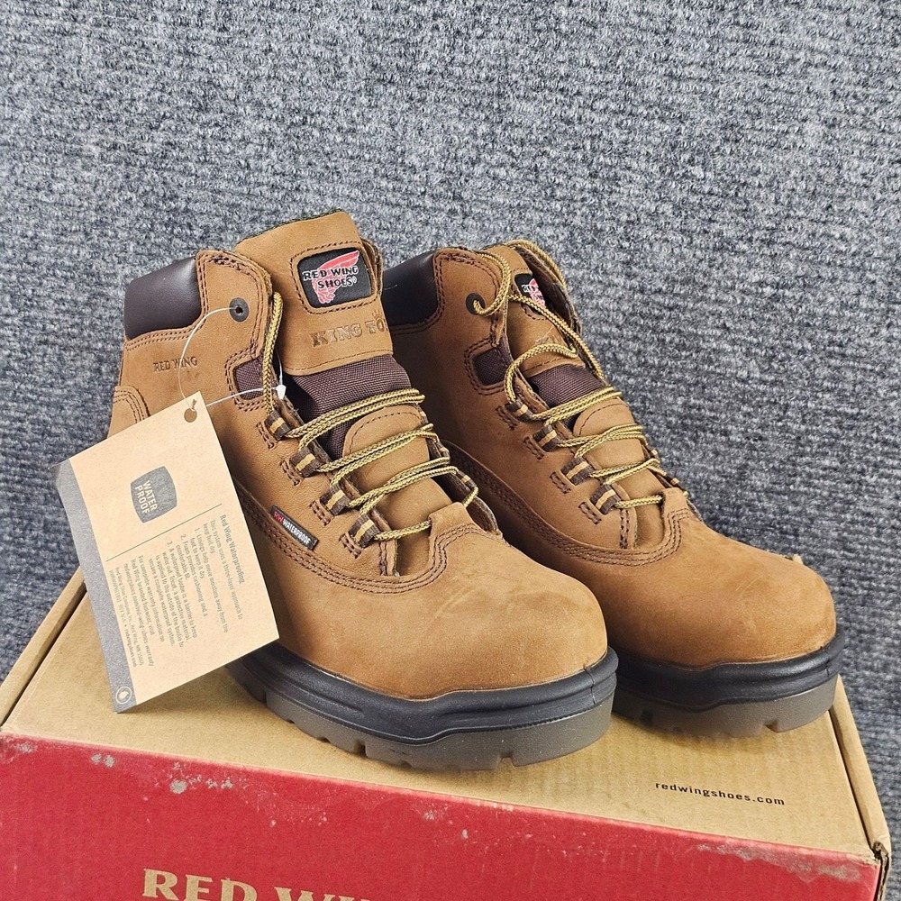 Red Wing Boots Womens 9 Brown King Toe Waterproof Safety Toe Work 2340